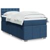 VidaXL Slat Bed Base with Mattress Blue 100x200 Cm Fabric 3286999