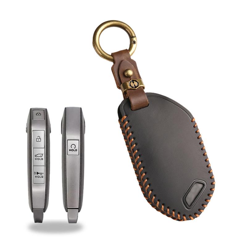 

Styling Mouldings 5/6/7/8/9 Buttons Leather Style Car Key Case Cover For Kia EV9 Picanto Sorento MQ4 Carnival KA4 Morning K5 Car
