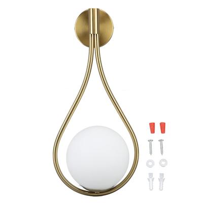 Wassertropfen-Wandleuchte LED-Globus-Wandleuchte Goldene Innendekorlampe für Wohnzimmer Schlafzimmer Gang