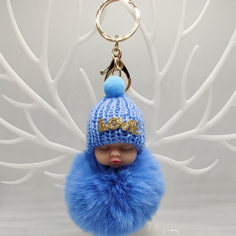 1PC Cartoon Pluszowa Lalka Do Spania Brelok Uroczy Pluszowy Węgiel Kula Plecak Wisiorek Kreatywny DIY Dziecięcy Pluszowy Lalka Wisiorek Akcesoria Wisiorek Samochodowy