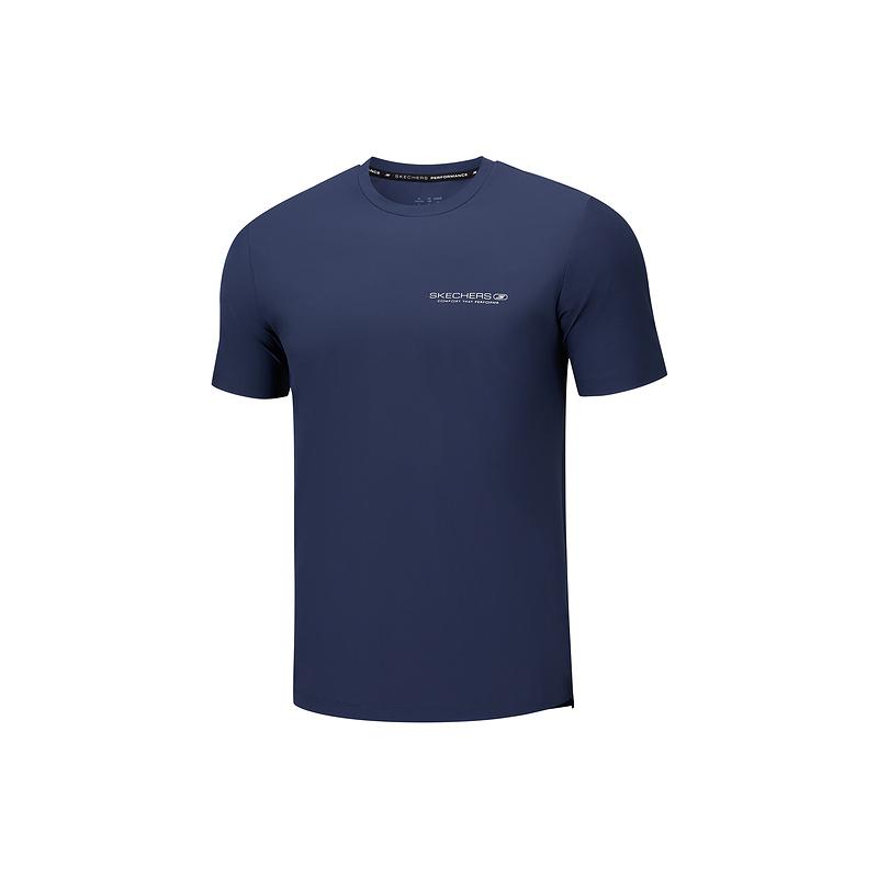 Skechers Solid Color Breathable Short Sleeve Moisture Wicking T-Shirt Men tops P226M258-00DU M
