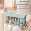 Large Capacity Makeup Storage Travel Bag with Mesh Compartments - Suitable for Portable Cosmetics Storage During Travel, Business Trips, and Daily Use