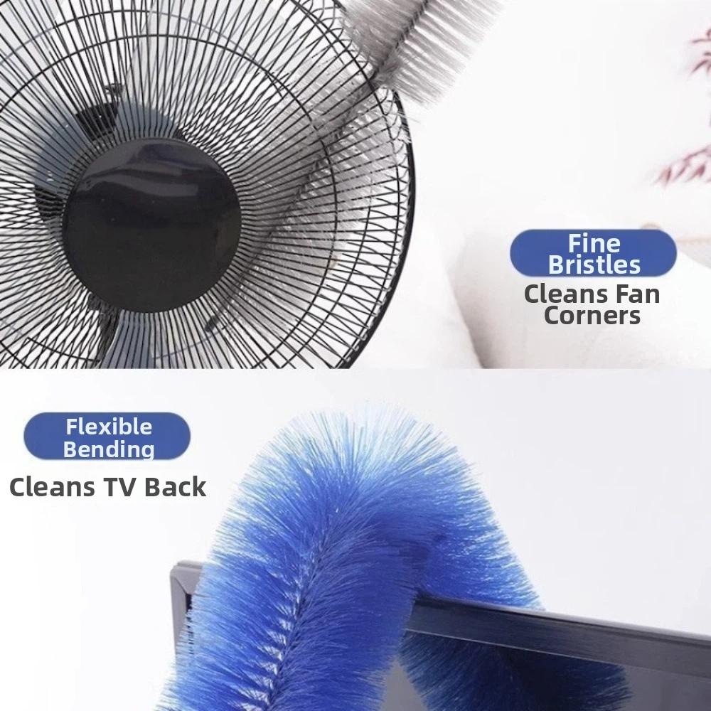 Microfiber Fan Cleaning Brush Bendable Head Microfiber Dusting Brush For Electric Fans