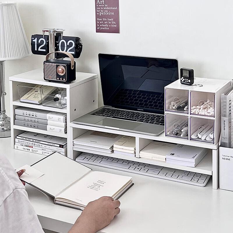 BIAZE Double Layer Monitor Riser & Desk Organizer