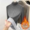 Women's Retro Velvet Turtleneck: Thickened Petite Korean Style Long Sleeve for Autumn/Winter 2026