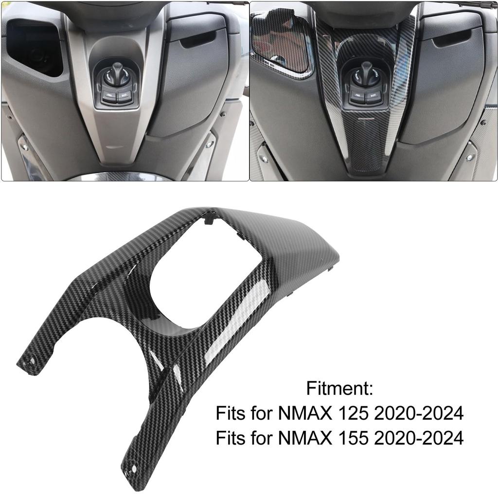 Motorcycle Fuel Tank Frame Panel, Carbon Fiber Style High-Strength Fuel Tank Protection Panel for NMAX 125 155