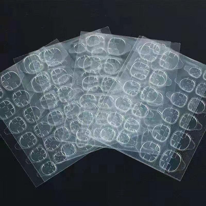 

[Jelly Glue for Wearing Armor] Nail Stickers Viscosity Wearable Disassembly Nail Patch Transparent Tape Ultra-thin super sticky jelly 3 sheets