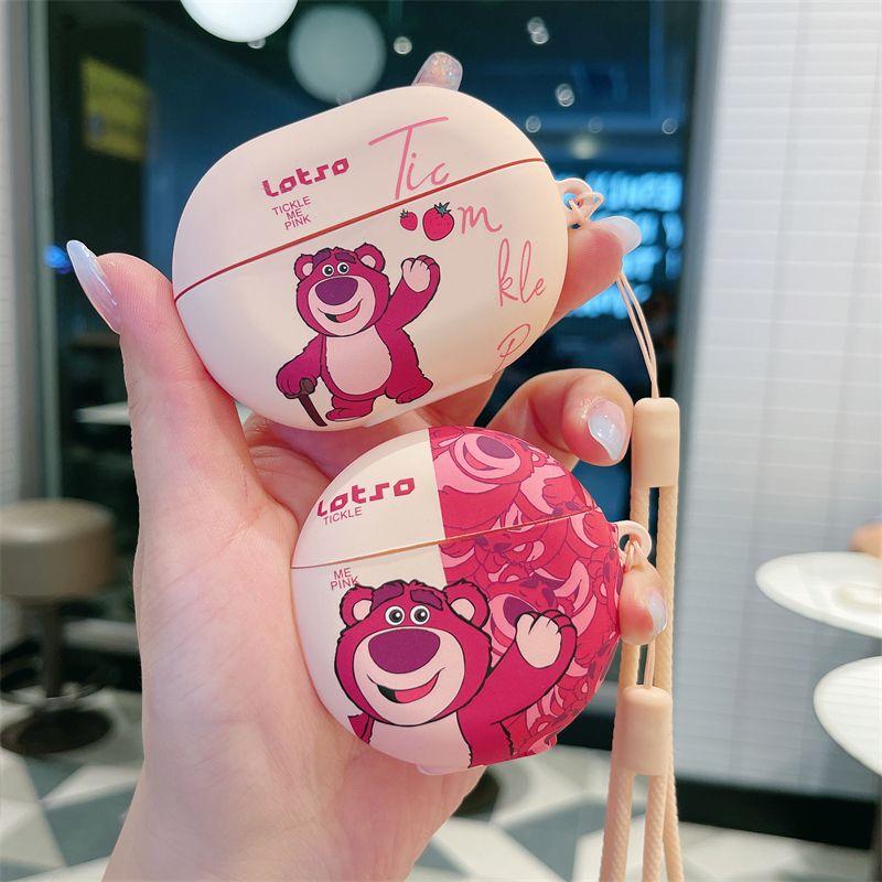 

Huawei Strawberry Bear Bluetooth Drop-Resistant Silicone Soft Case Cartoon freebuds 3 Rice Foundation Strawberry Bear