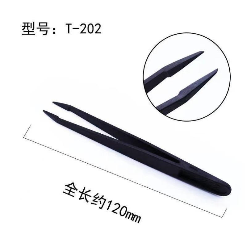 1/6 PCS Watch Repair Tool Kits Antistatic Carbon Fiber Tweezers Plastic Tweezers for Watchmaker Precision Accessory Installation