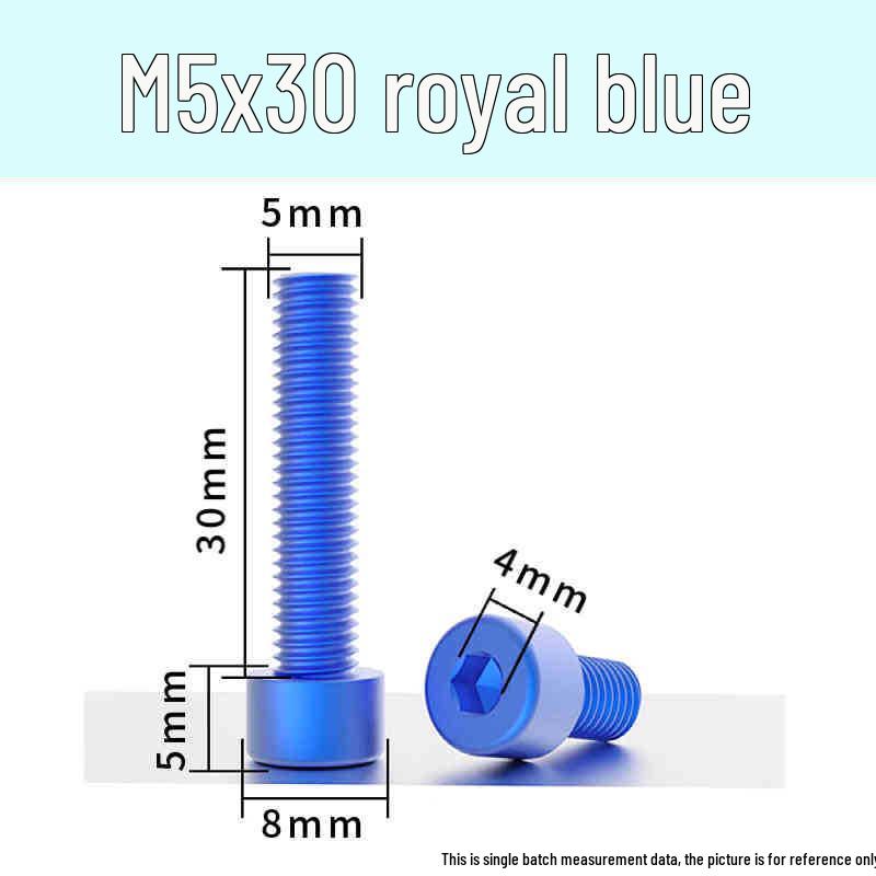 Śruby z łbem walcowym z gniazdem sześciokątnym z anodowanego aluminium M5 - Lekkie, Trwałe, Odporne na zużycie