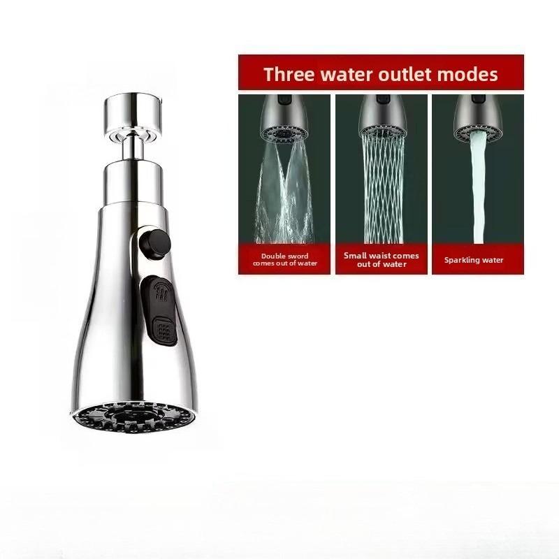 Kitchen Faucet Extender with Spray Nozzle Universal Swivel Pressure Boost for Home Vegetable Washing Basin