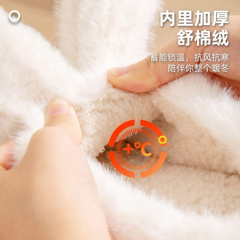 8 cm Vysoké platformové kožešinové pantofle dámské zimní nadýchané uši domácí obuv žena bílé králičí pantofle žena domácí dřeváky