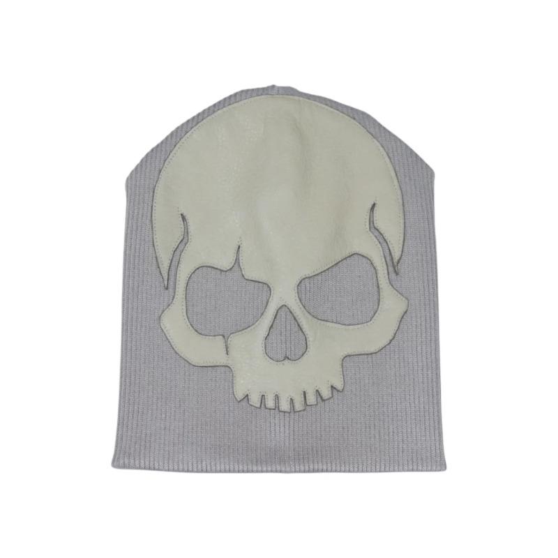 Meier Men's and women's windproof and warm pullover hat, trendy leather patch stylish breathable hat