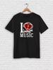 Heart I Love Music Retro T-shirt