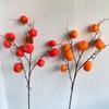 9-Head Faux Persimmon Berry Foam Home Decor Ornaments