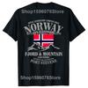 Summer Norway Flag Mountain T Shirt Crazy Hip Hop Men's Shirt Cotton Crewneck Plus Size Short Sleeve Funny T-shirts Male