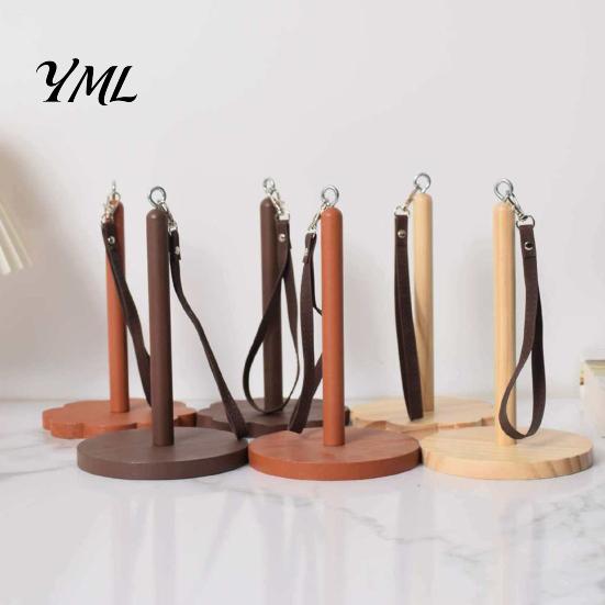 Portable Knitting Accessory Wooden Wrist Yarn Holder, Smooth Rotation Dispenser, Lightweight Dispenser Hands Free Rack for And Crocheting Crochet