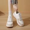 Fashion Flat Plus Size Sneakers Fall New Round Toe Colorblock Front Lace-Up Platform Non-Slip Low-Top Single