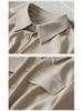 Plus Size Women's French Style Long Sleeve Slim Waist Polo Dress, 2024 Spring/Autumn Collection