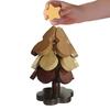3Pcs Wooden Christmas Tree Trivets for Hot Dishes Heat Insulation Placemat Desktop Protection Mat Creative Tree Shape for Kitchen Bar Restaurant