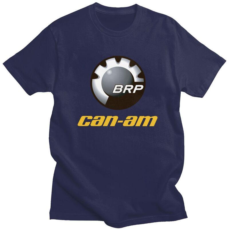Custom BRP ATV Can Am Logo T Shirt for Men Pure Cotton Tshirt Fashion Tee Short Sleeves Tshirts Loose Fit Clothing