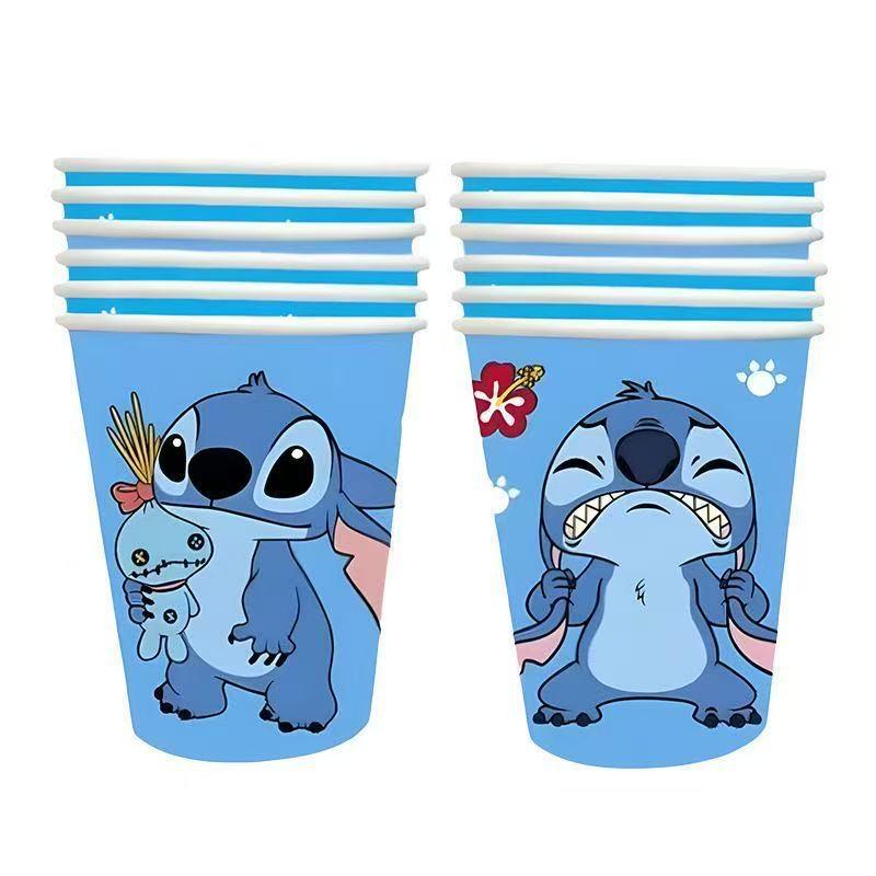 Lilo & Stitch Blaues Thema Geburtstagsparty-Set: Wimpel, Teller & Besteck