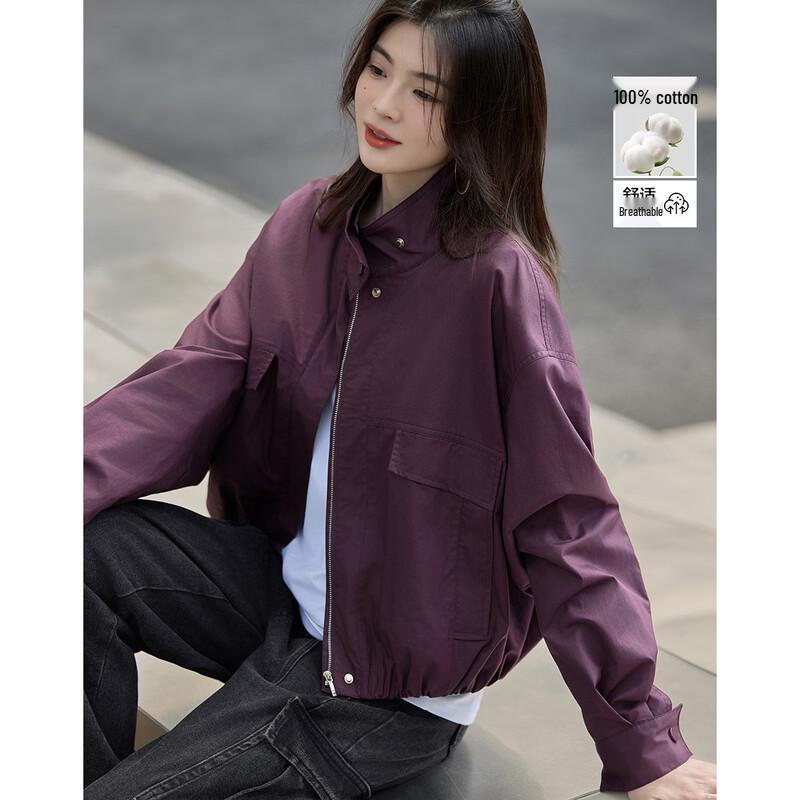 

Demana Spring Cotton Stand-Collar Jacket L
