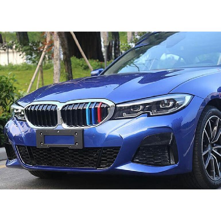 For BMW 3-Series G20 - Blue Front Center Mesh Grille Grill Strip Trim