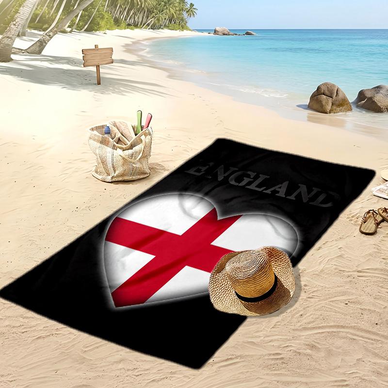 England National Football Team Printed Beach Towel Quick Dry Soft TowelPortable Large Rectangular Beach Blanket for Travel Swimming Pool