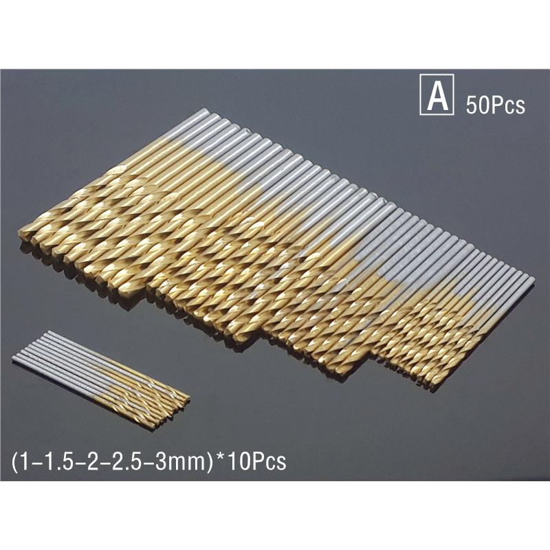 

Набор из 50/60 шт., 1-3/3,5 мм, высокоскоростное стальное сверло с титановым покрытием, ручные спиральные сверла, инструменты для ремонта сверл с круглым хвостовиком