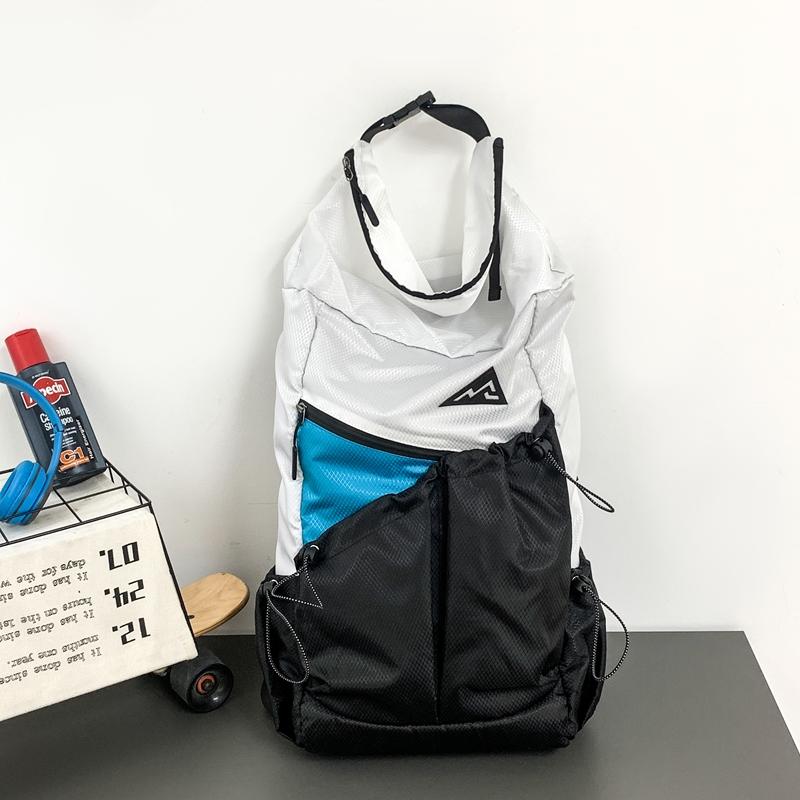 Color Block Backpack Travel Sports Mountaineering Luggage Bag Computer Bag Large Capacity Student Schoolbag