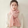 Women's 100% Pure Cashmere Hollow Knit Scarf - Versatile Solid Color Neck Warmer for Autumn & Winter