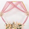 Tessuto Drappeggio Arco Nuziale Drappeggi Arco Trasparenti Chiffon Borgogna Tenda da Esterno Sfondo per Cerimonia Nuziale Festa Decorazione Soffitto