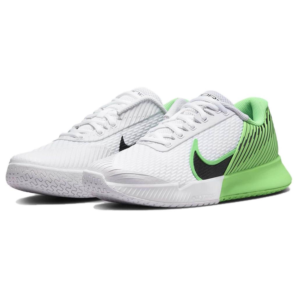 NikeCourt Air Zoom Vapor Pro 2 HC White Poison Green Women Sneakers Black DR6192-105