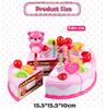 Baby DIY Pretend Play Fruit Cutting Birthday Cake Simulation Kitchen Food Toys Gift for Children