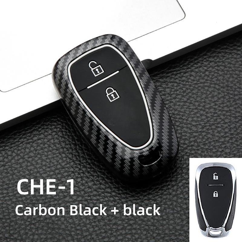 Carbon Auto Key Fob Cover Key Fob Case Fit For Chevrolet Cruze Spark Camaro Volt Bolt Trax Malibu Captiva Equinox Trax Tracker Aveo Lova