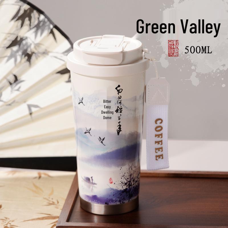 2024 Crayon Shin-chan Isolierter Stroh-Kaffeebecher für Frauen - Niedlicher Doppel-Trink-Bürobecher