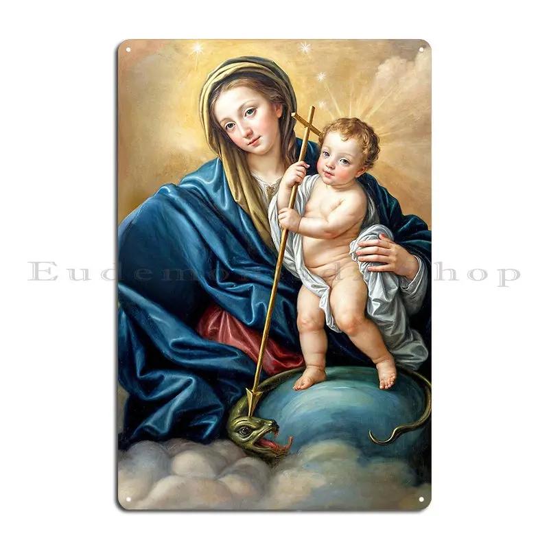 Saint Mary And Baby Jesus M Metal Sign Club Custom Classic Wall Decor Bar Cave Tin Sign Poster