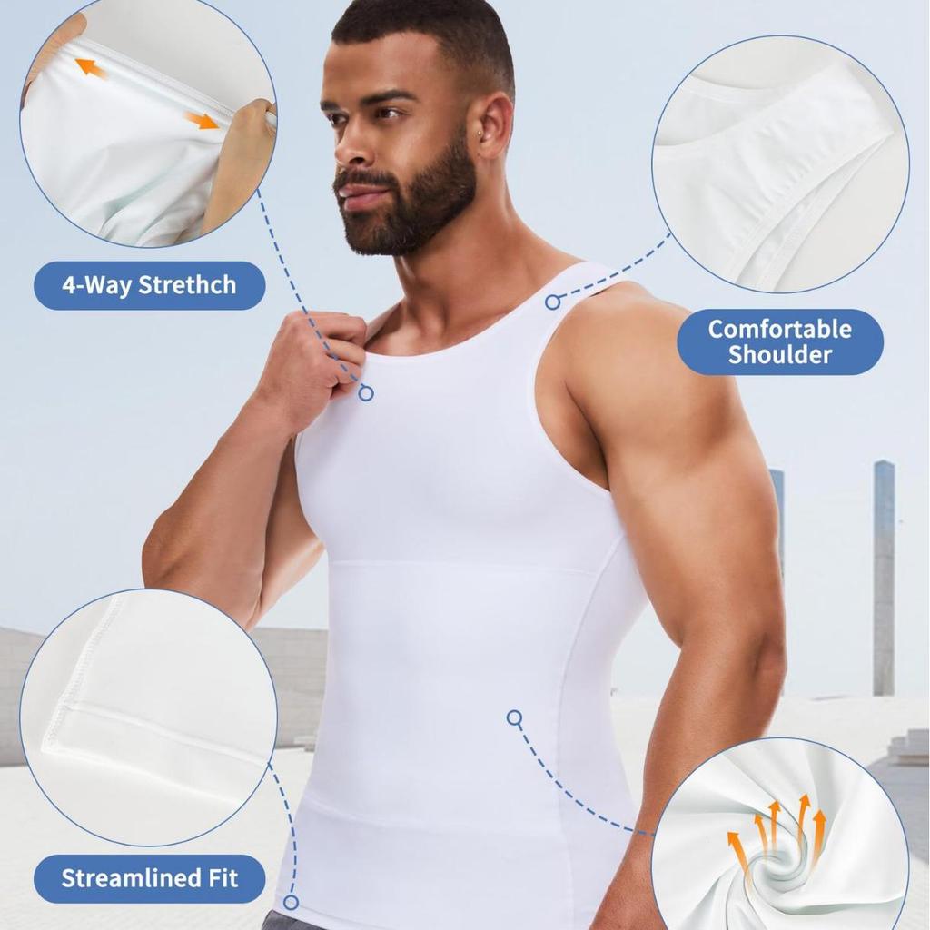 Men's Body Shaper Tummy Control Compression Vest