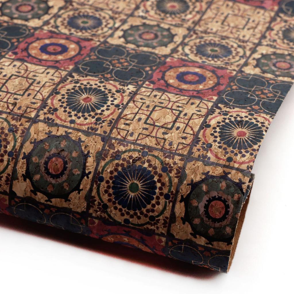 Wood Grain PU Leather Sheet 20x33cm, Cork Touch Faux Leather for DIY Crafts and Decorative Projects