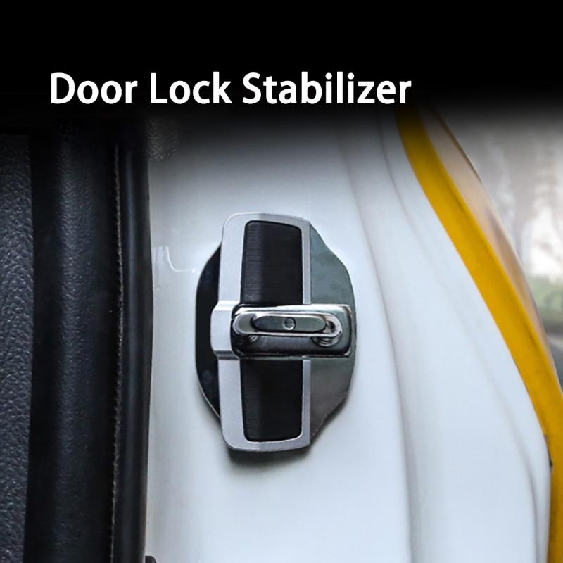 Auto Door Stabilizer Lock Regulator Anti Shake Noise Reducer Latches Stopper Cover for Most Cars Metal Mixture ABS Construction