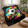 Soccer Ball Splash Art 9 Theme blanket Lightweight Warm Flannel Blanket Decorative Throw Blanket for Home Decoration