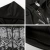 Y2K Grunge Punk Butterfly Print Zip-up Hoodies Mall Goth Streetwear Black Hooded Coat Long Sleeve Autumn Loose Jacket