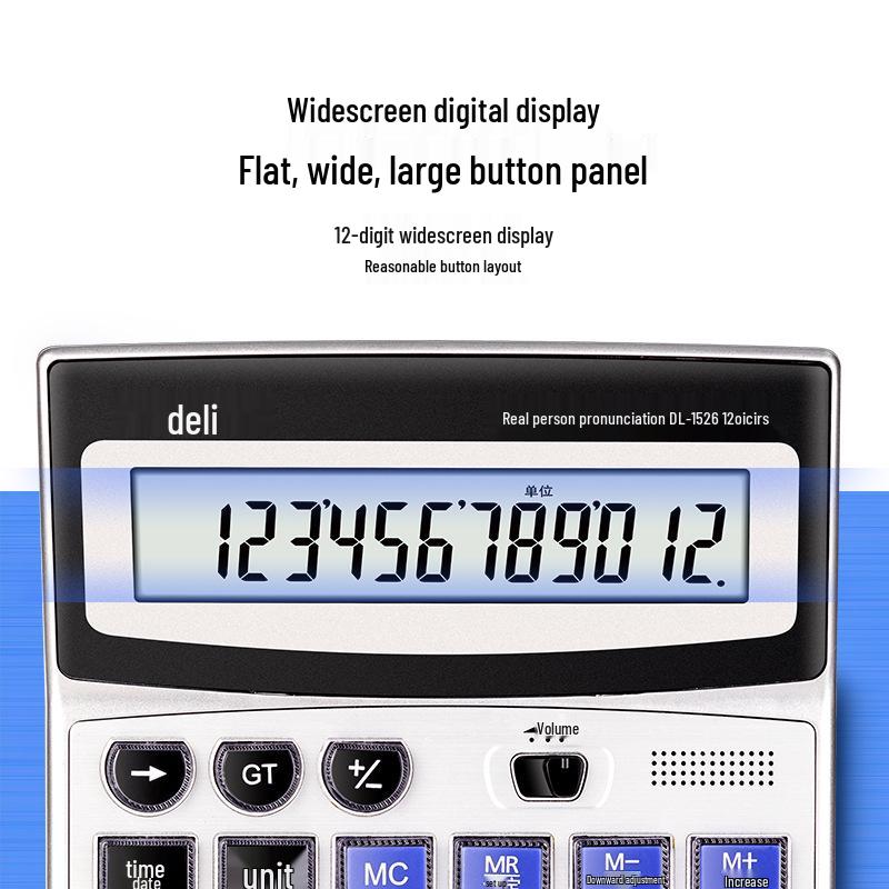 Deli 1529 Silver Voice Calculator