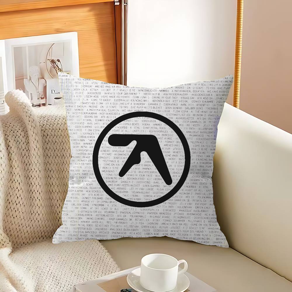 DJ AAphex TTwins Pillow Covers Cartoon Sofa Decorative Home Doublesided Printing Short Plush Cute Cushion Cover