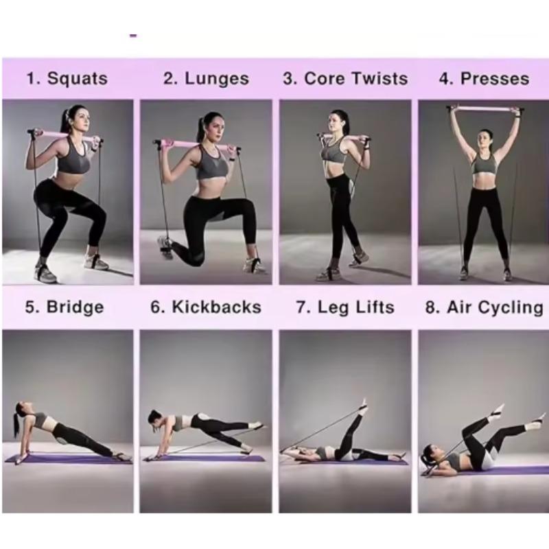 1PCS Yoga Prayut Rod with Resistance Belt, Muscle Shaping Fitness Stretching Exercise