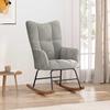 Vidaxl Rocking Armchair, Light Grey, Upholstered In Velvet
