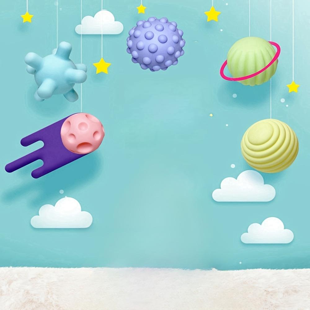 6 Youngsters's Textured Touch Balls, Multi Color Bright Hand Grab Ball Massage Tactile Perception, Youngsters Water Play Toy Grasp Training Ball