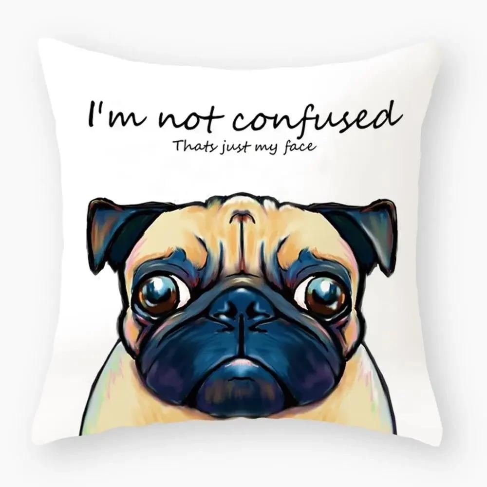 Sofa Kissenbezug Schlafzimmer Dekoration Kissenbezug Niedlicher Hund Yorkie Kissenbezug Mops Kissen Sofa Auto