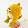 New little dinosaur cartoon ear protection hat boy baby knitted hat autumn and winter new children's wool warm and windproof